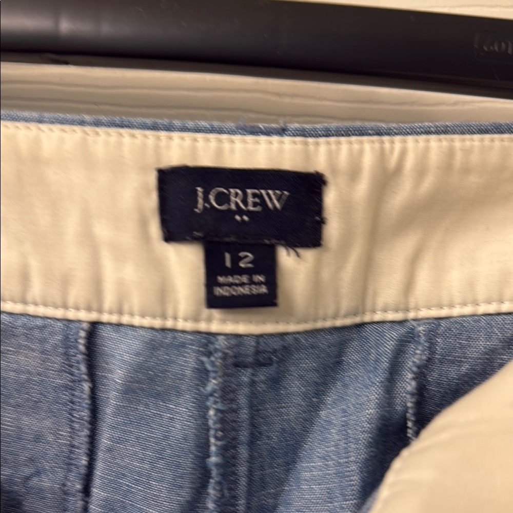 J. Crew Blue Denim Jeans with Two-Tone Design